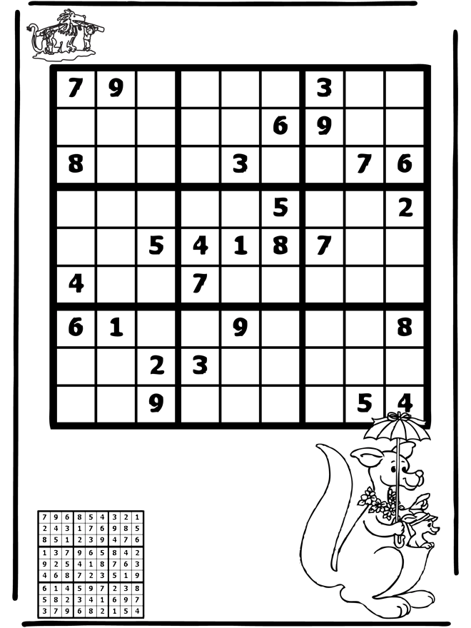 Sudoku Kangur - Puzzle