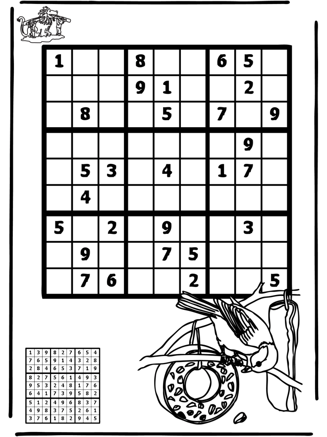 Sudoku Ptak - Puzzle