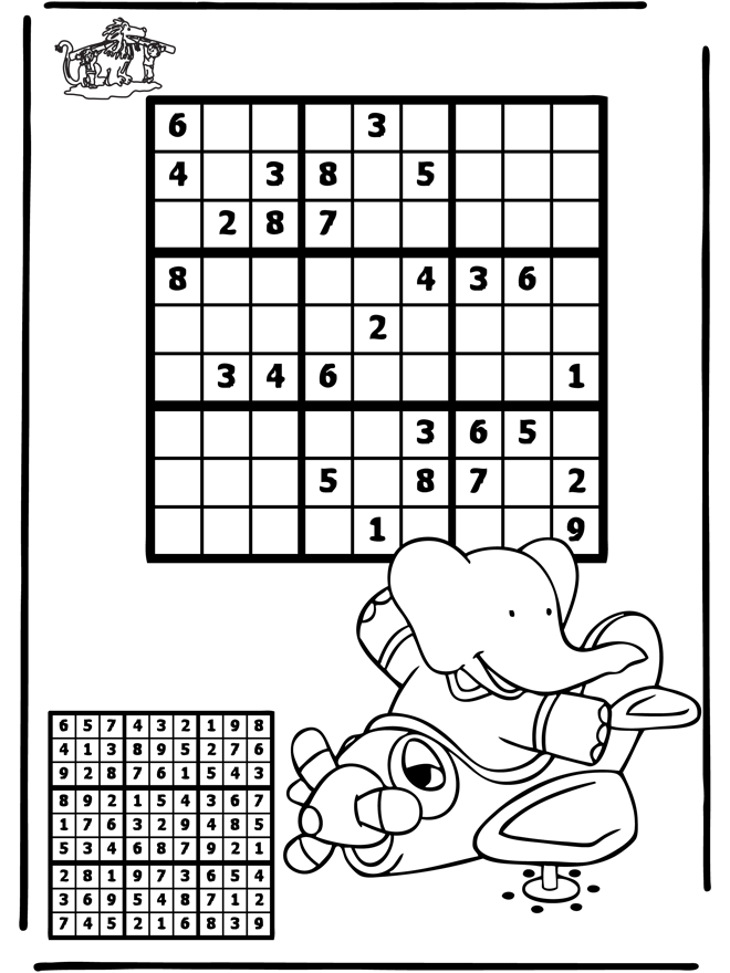 Sudoku Samolot - Puzzle