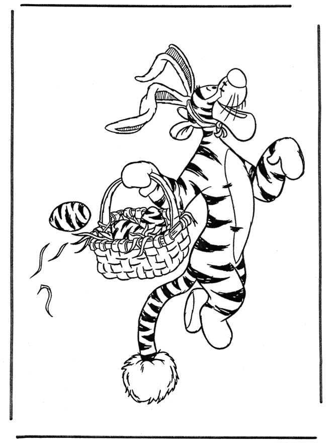 Tygrysek  jako Wielkanocny  Zajączek - Wielkanoc