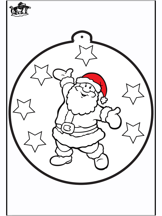 Wykłówanka - Święty Mikołaj - Kartki do kłucia Bożonarodzeniowe