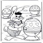 Tematy - Zajączek Wielkanocnymaluje jajka 