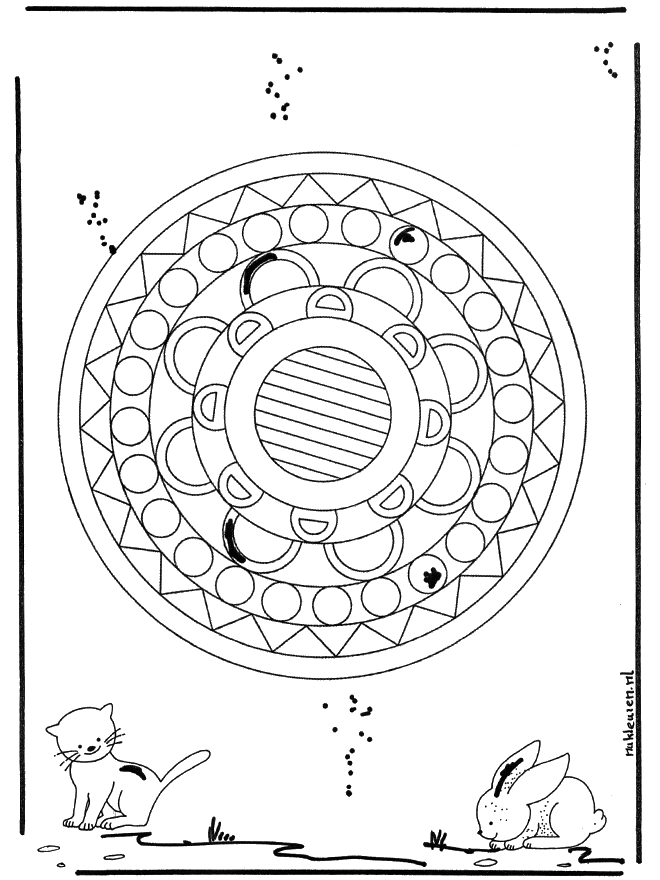 Zwierzęca Geomandala 1 - Mandala ze Zwierzętami