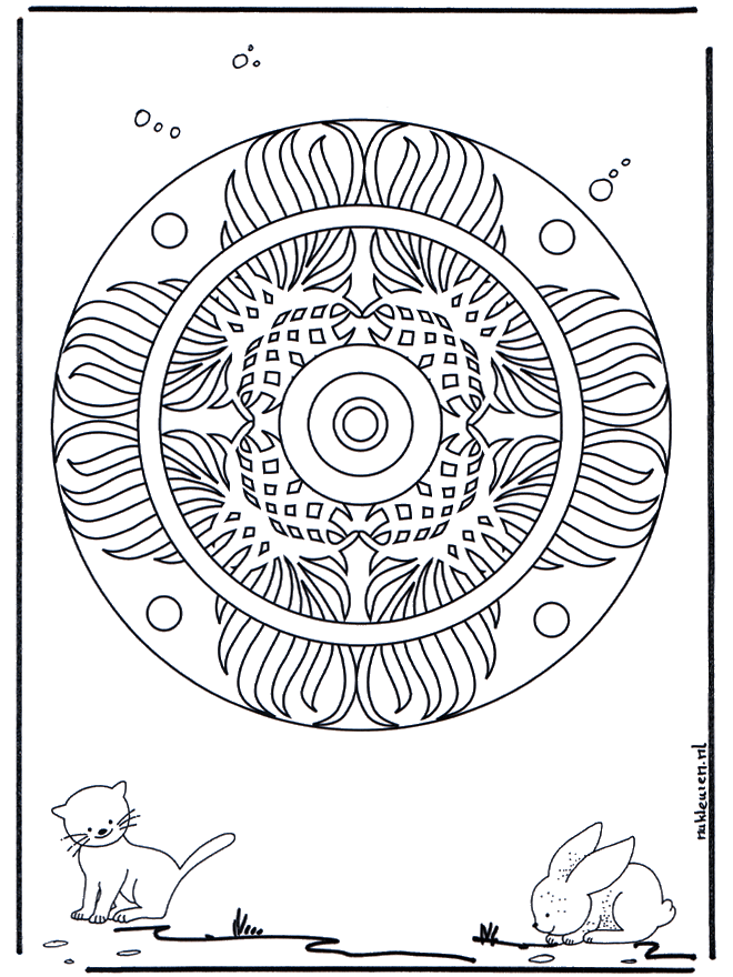 Zwierzęca Geomandala 3 - Mandala ze Zwierzętami