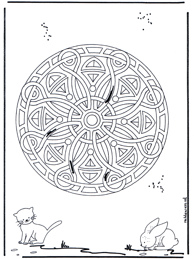 Zwierzęca Geomandala 5 - Mandala ze Zwierzętami