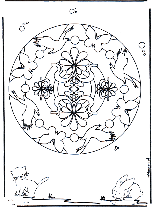 Zwierzęca Geomandala 7 - Mandala ze Zwierzętami