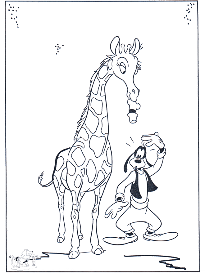 Żyrafa i Goofy - Disney